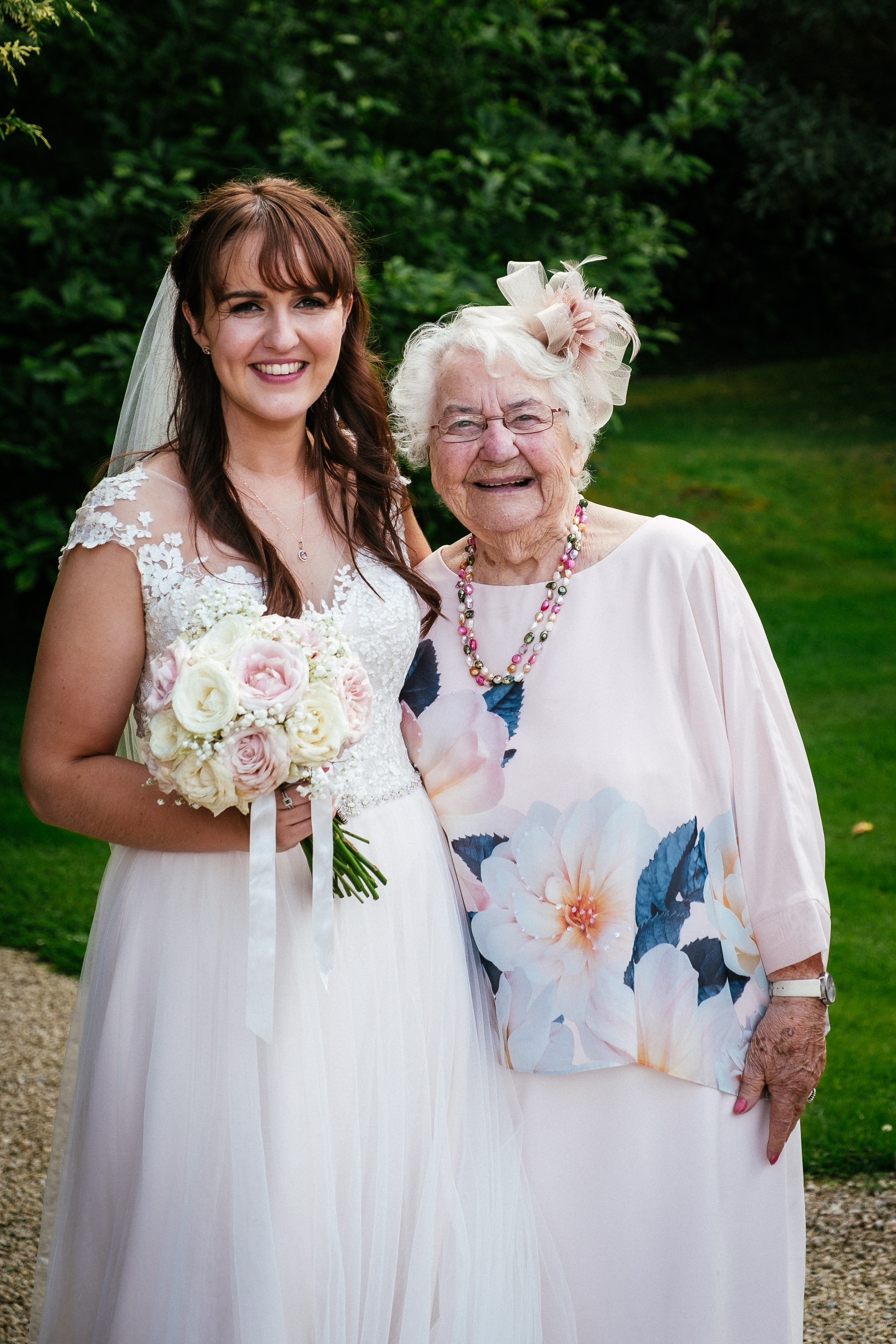 bride and her grandmother at ballybeg house wicklow