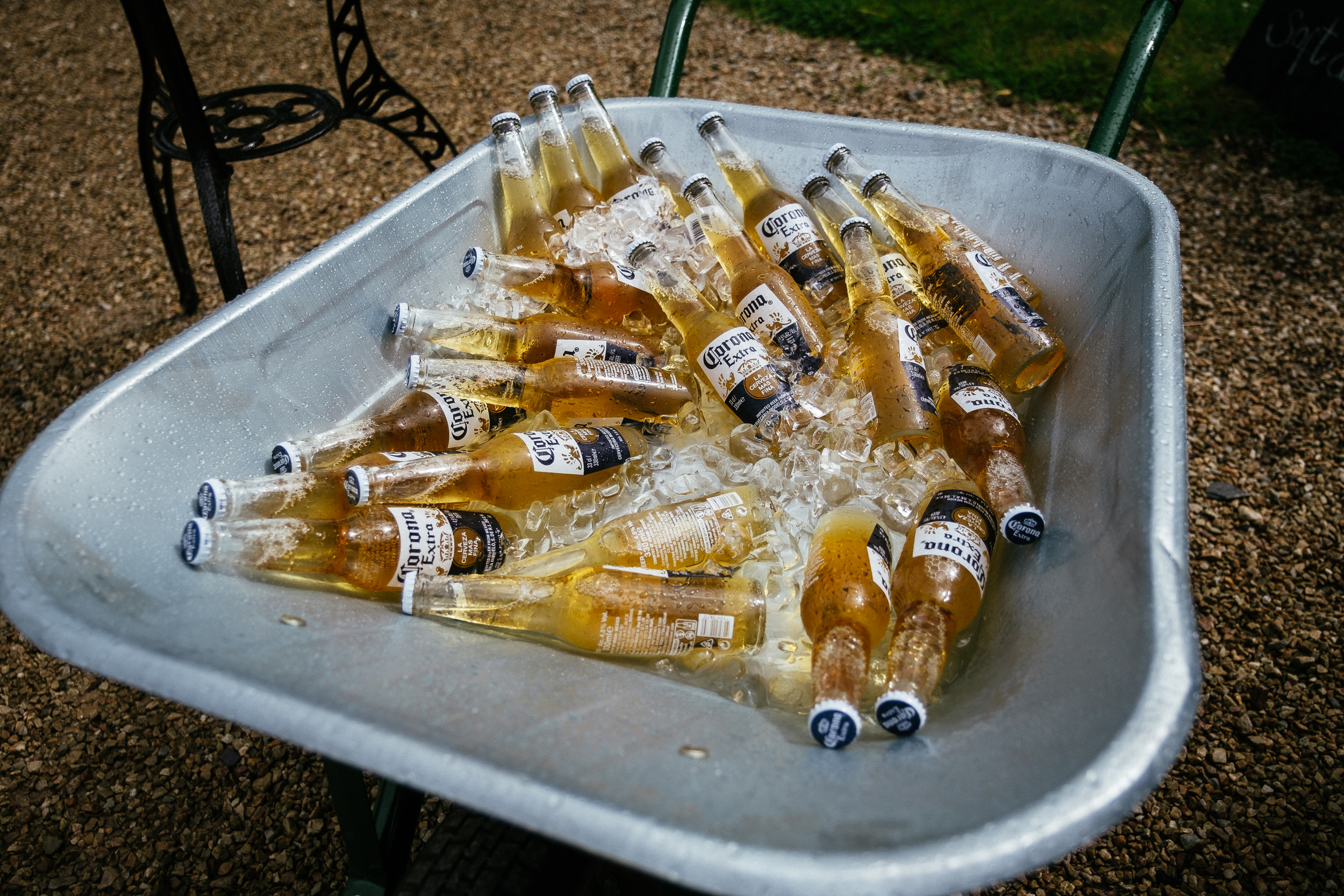 wheelbarrow of beer at ballybeg house