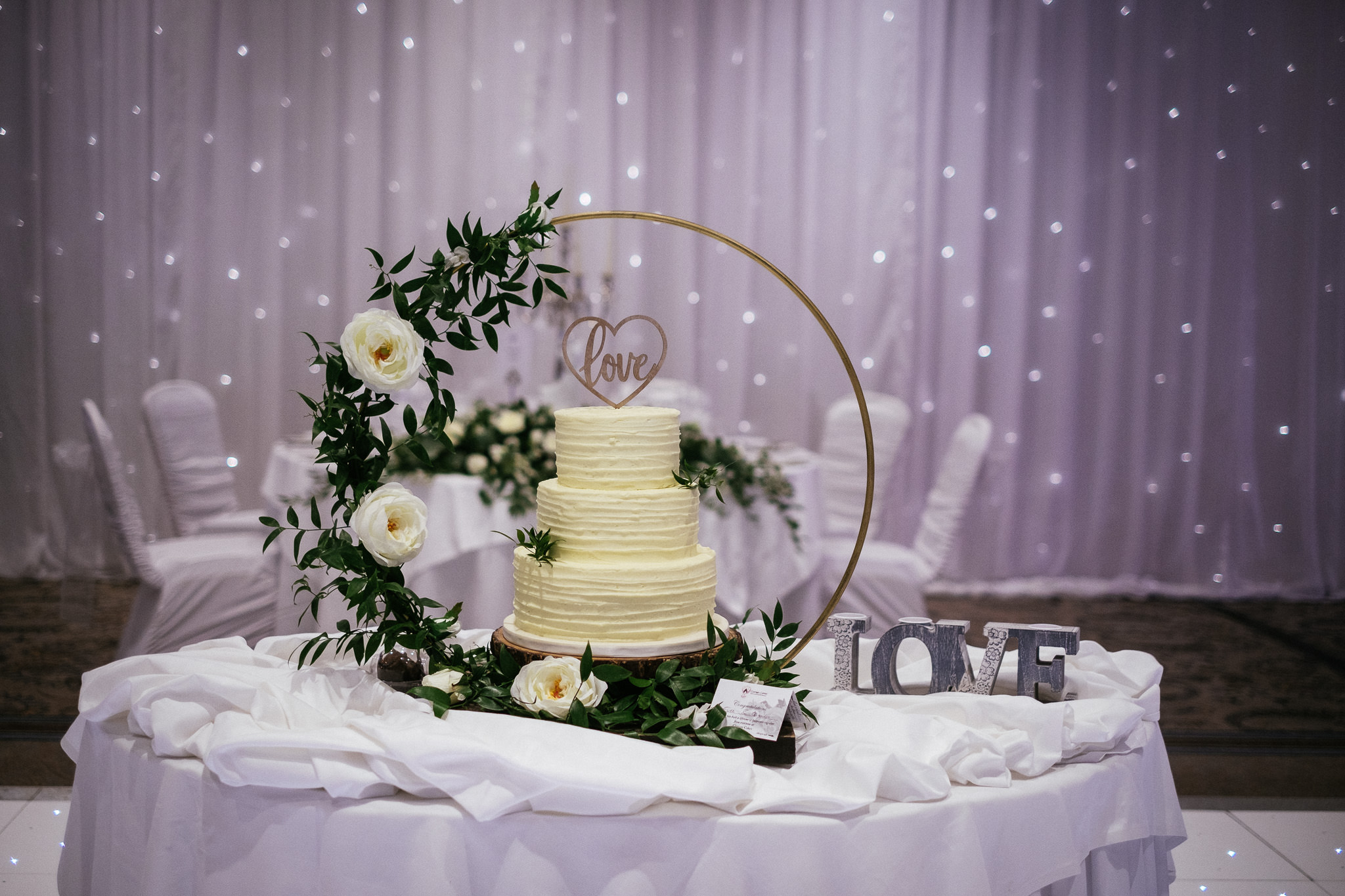 wedding cake at a Portmarnock Hotel Wedding