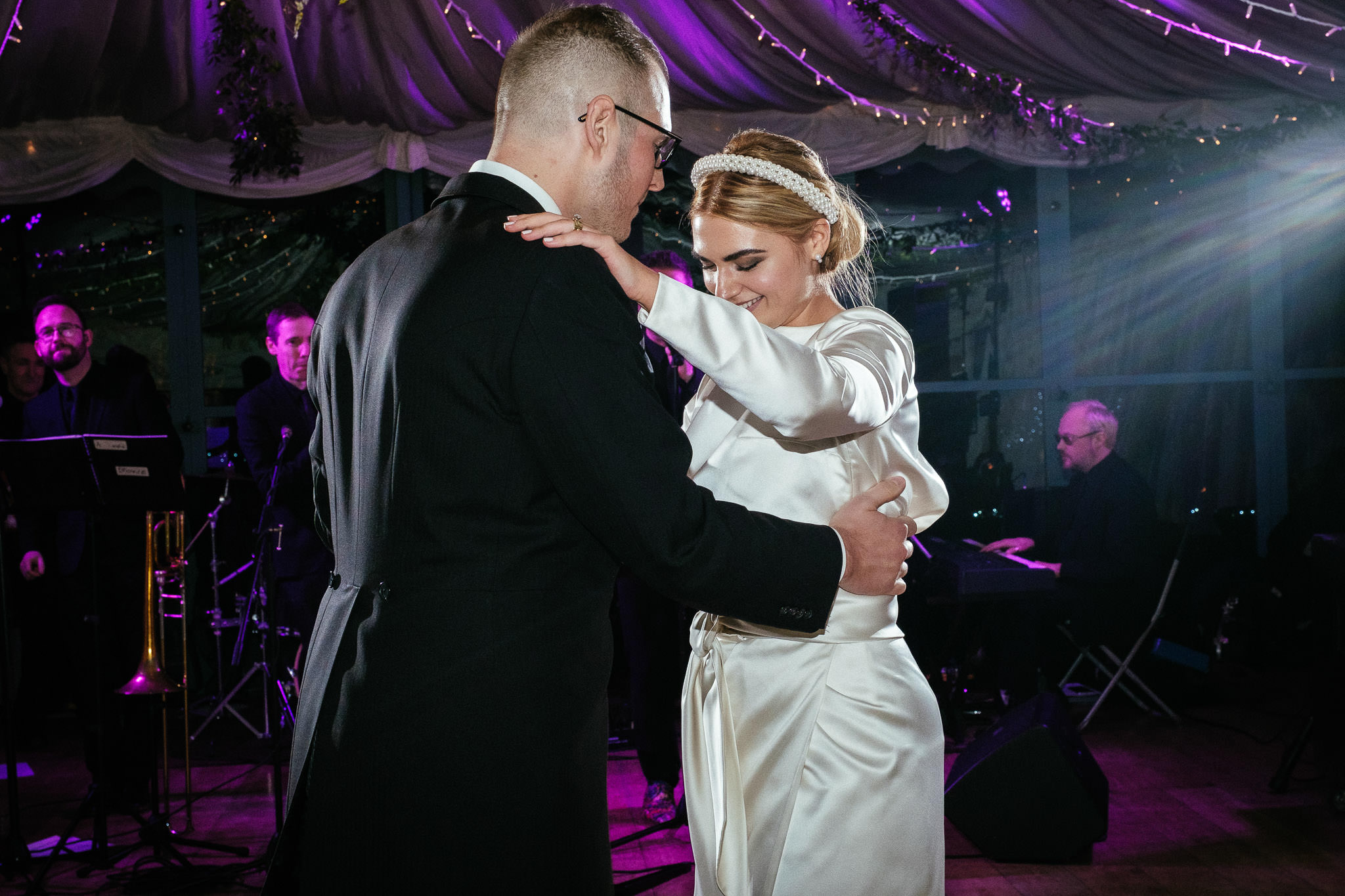 first dance for a bride and groom at their wedding at Virginia Park Lodge