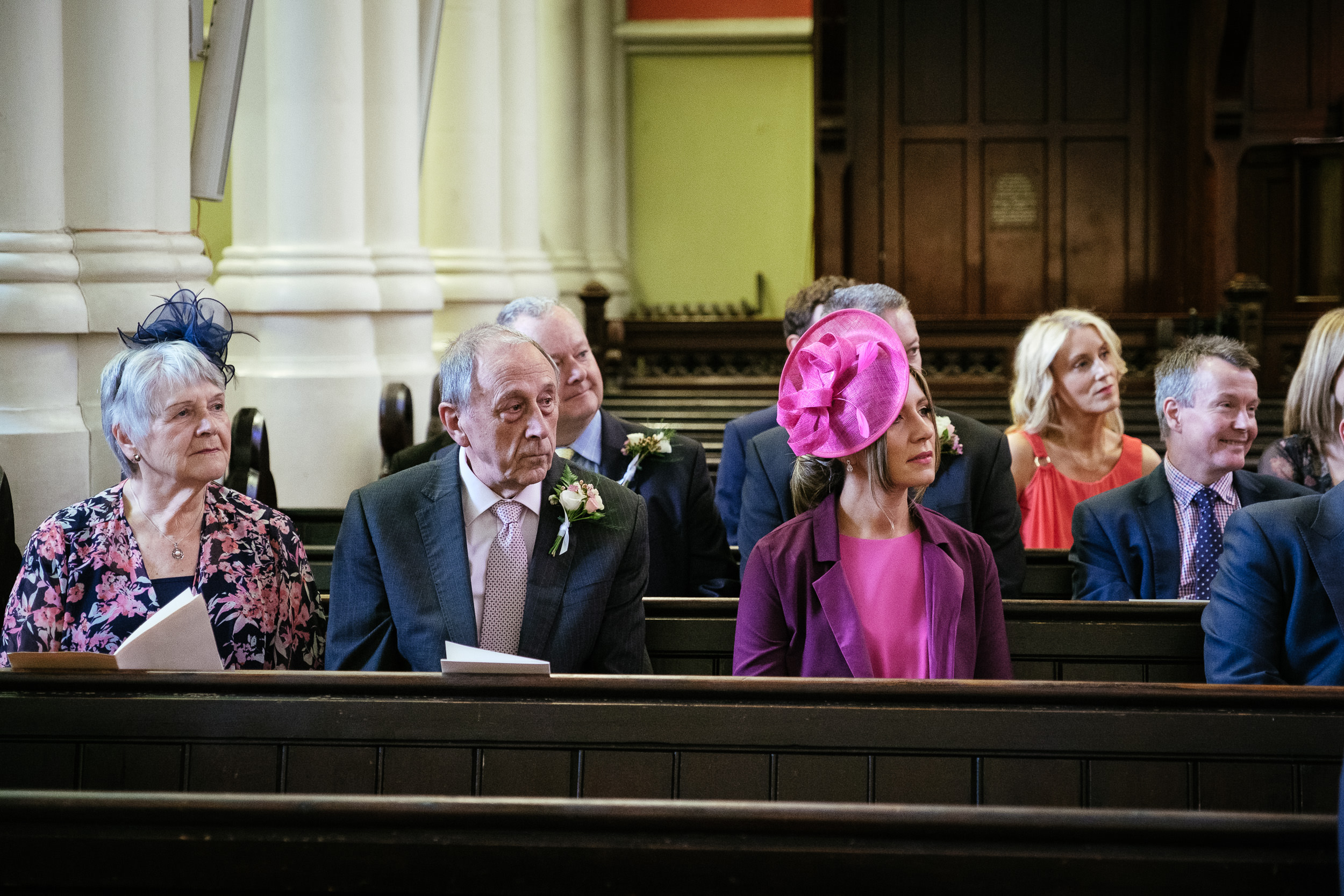 wedding guests at the Dublin Unitarian Church