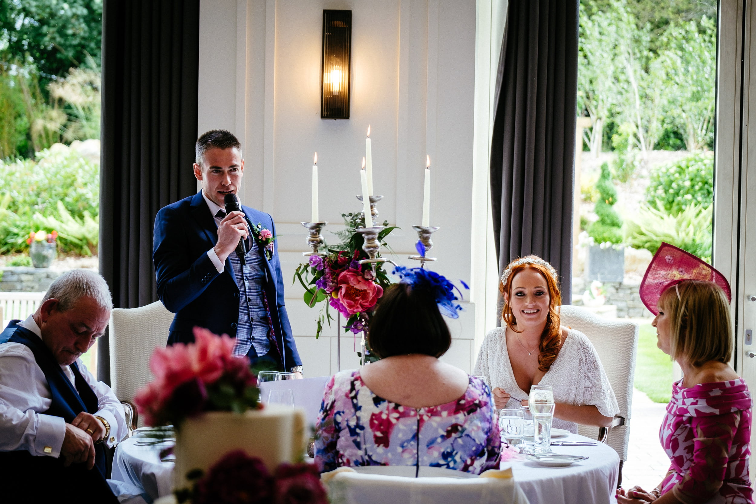 groom making his speech at a Fota Island Resort Cork wedding