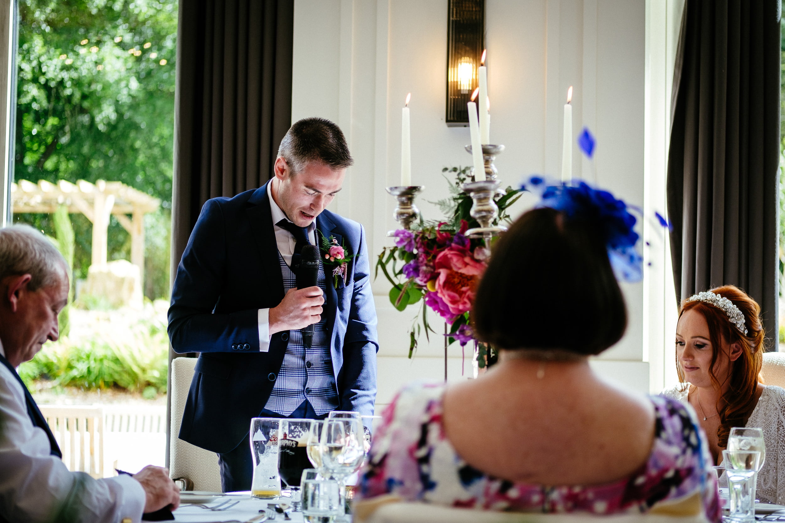 groom speaking at a Fota Island Resort Cork wedding